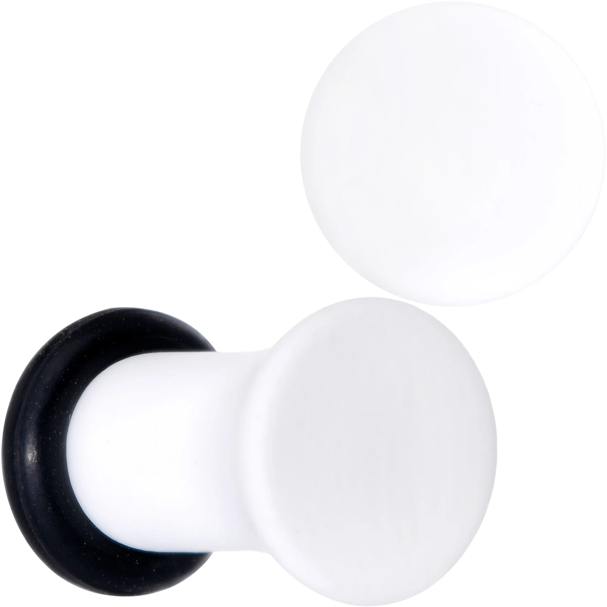 Wonderful White Matte Acrylic Single Flare Plug Set - Image 8