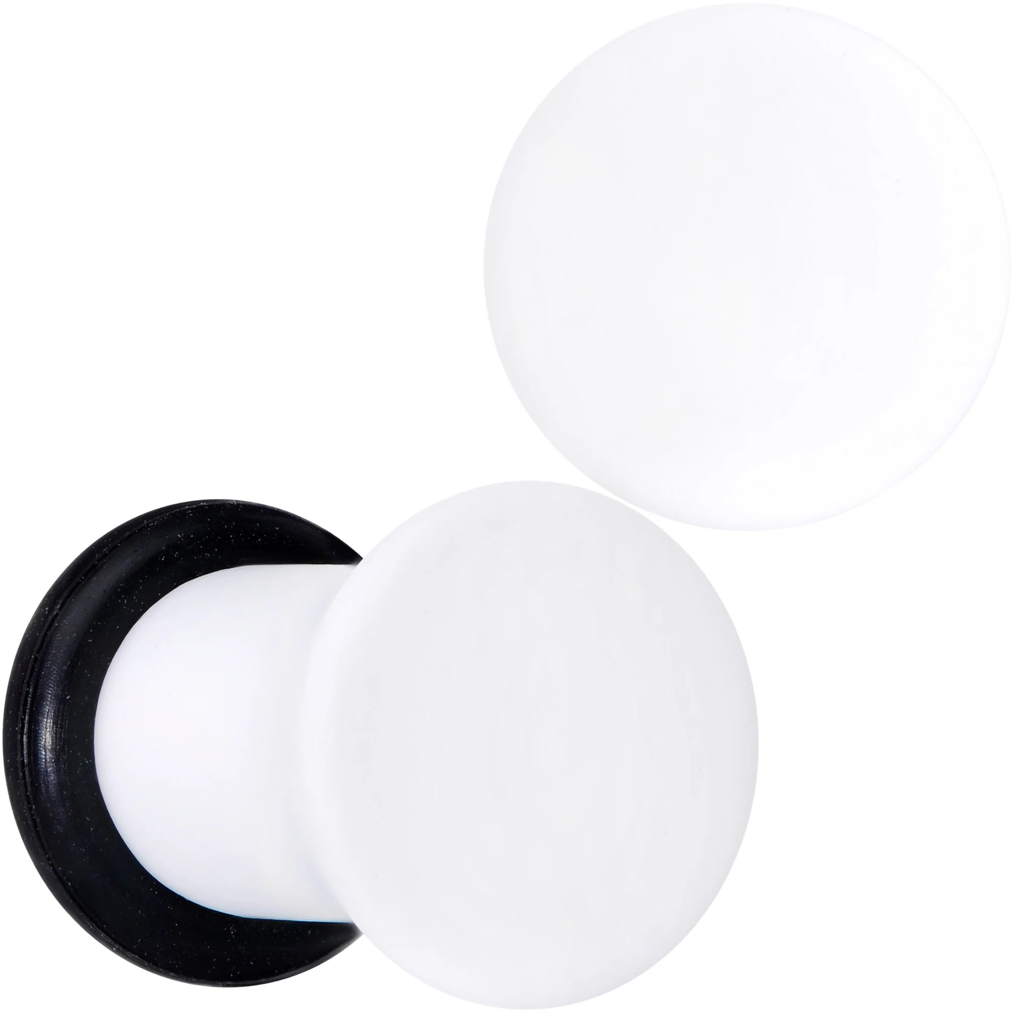 Wonderful White Matte Acrylic Single Flare Plug Set - Image 9