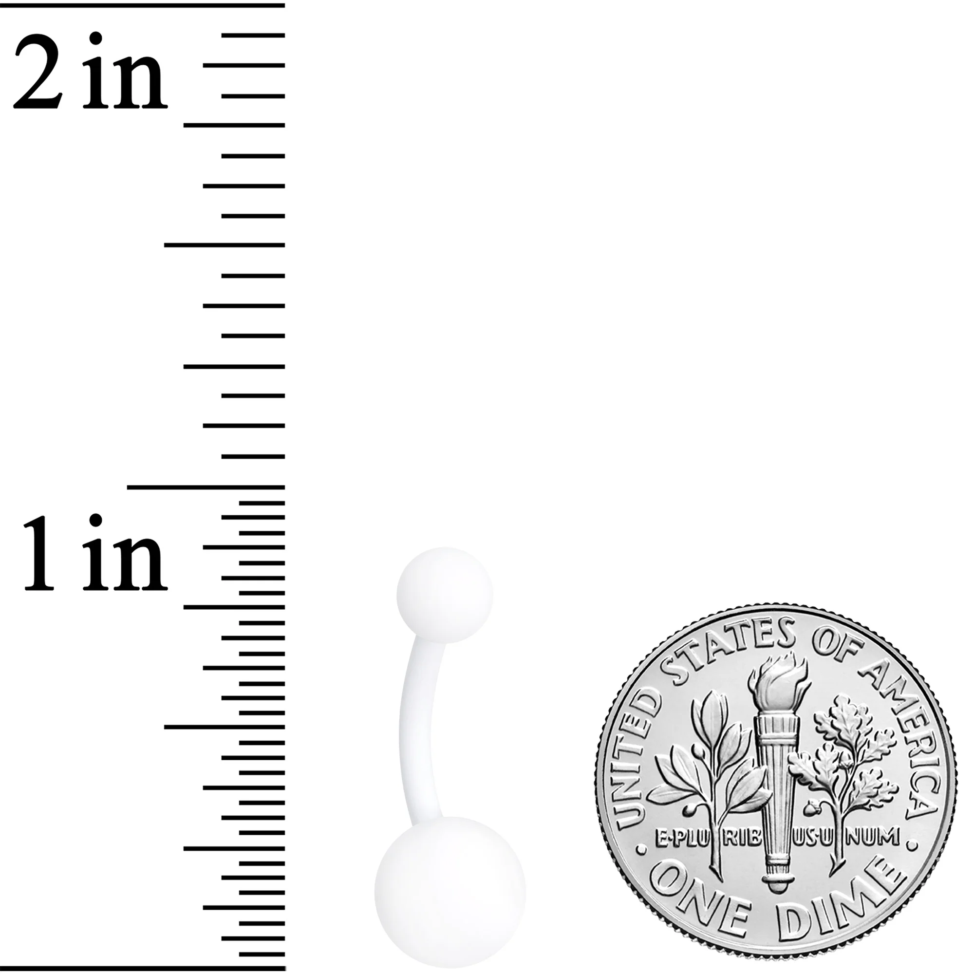 Wonderfully White Matte Belly Ring - Image 4