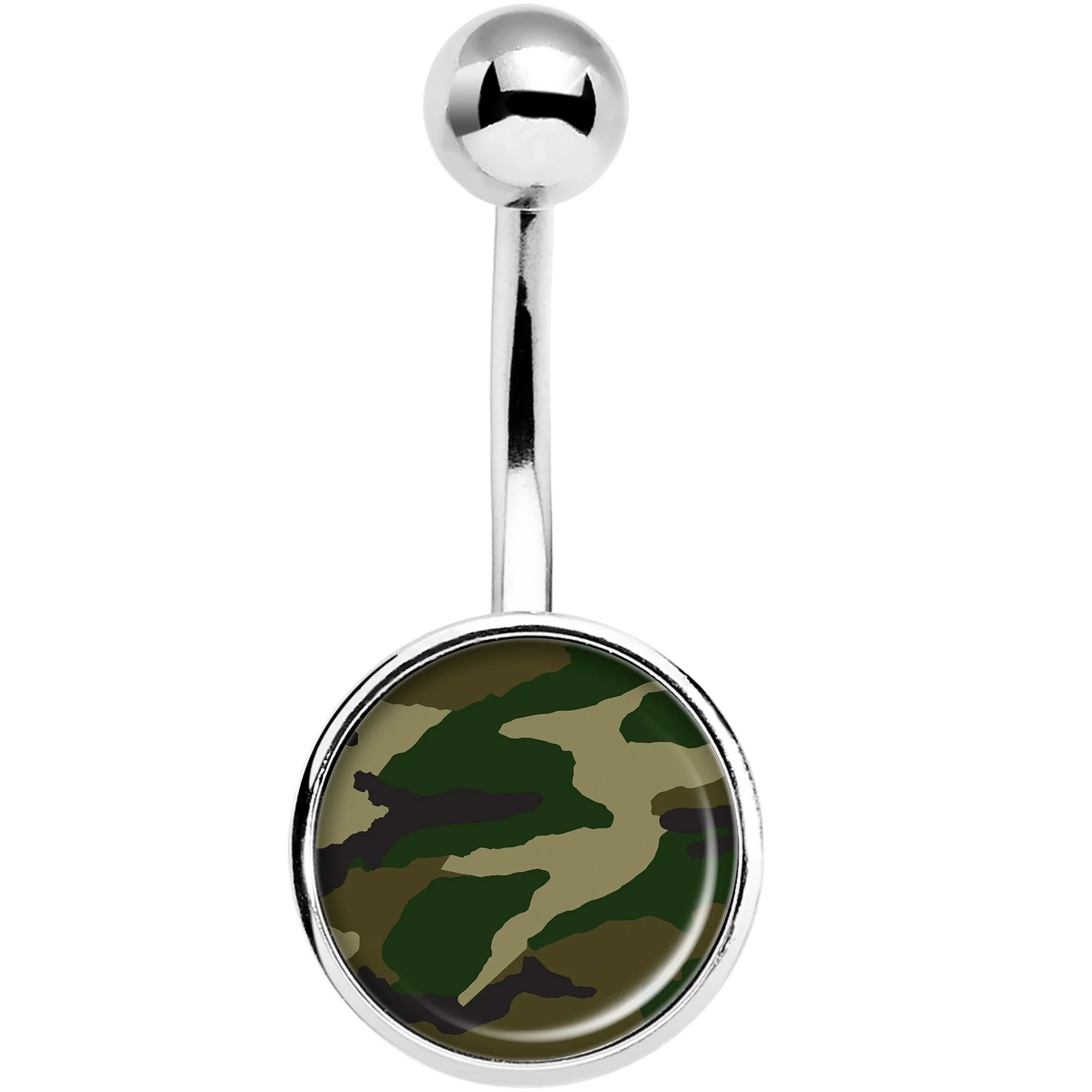 Woodland Camo Print Belly Ring - Image 2