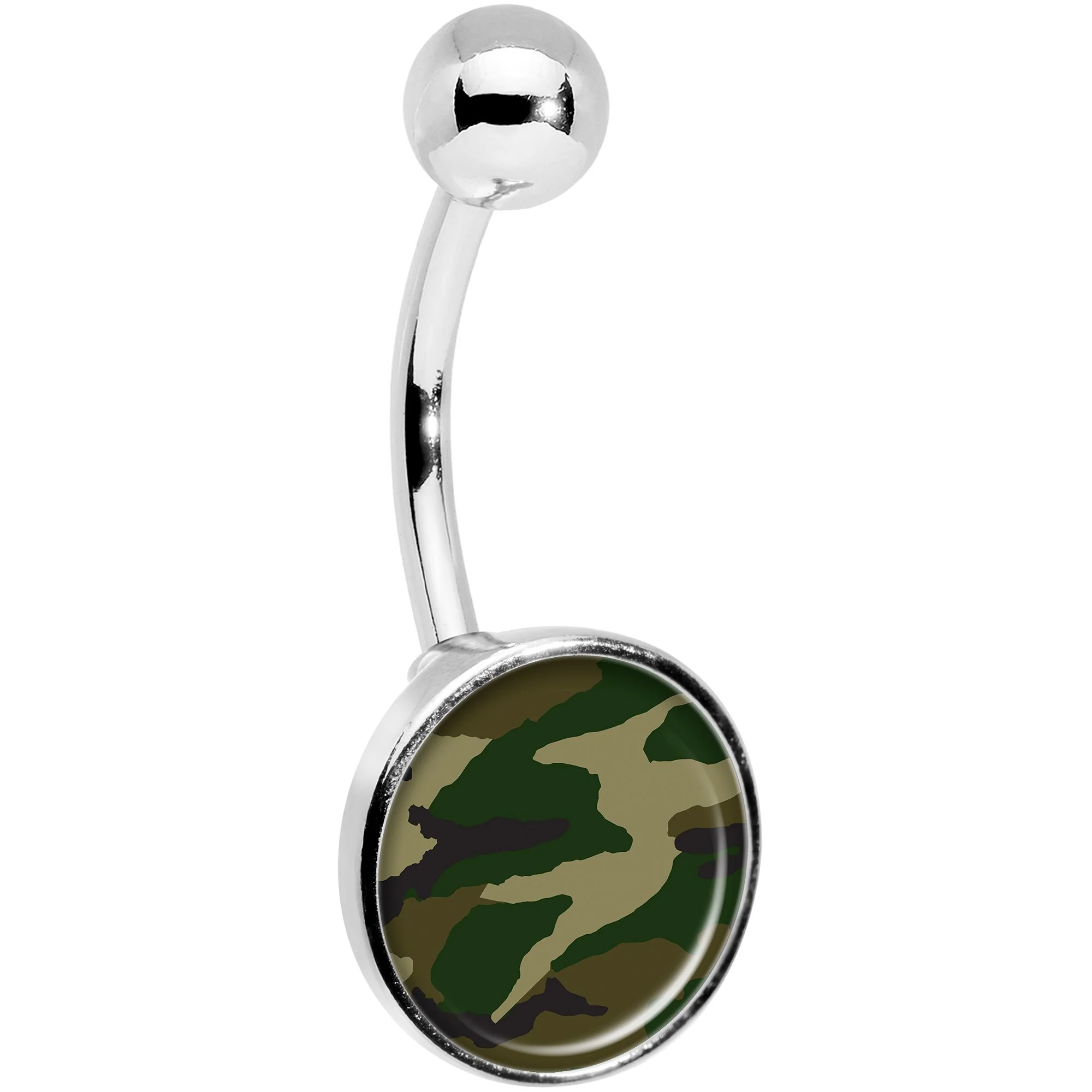 Woodland Camo Print Belly Ring - Image 3