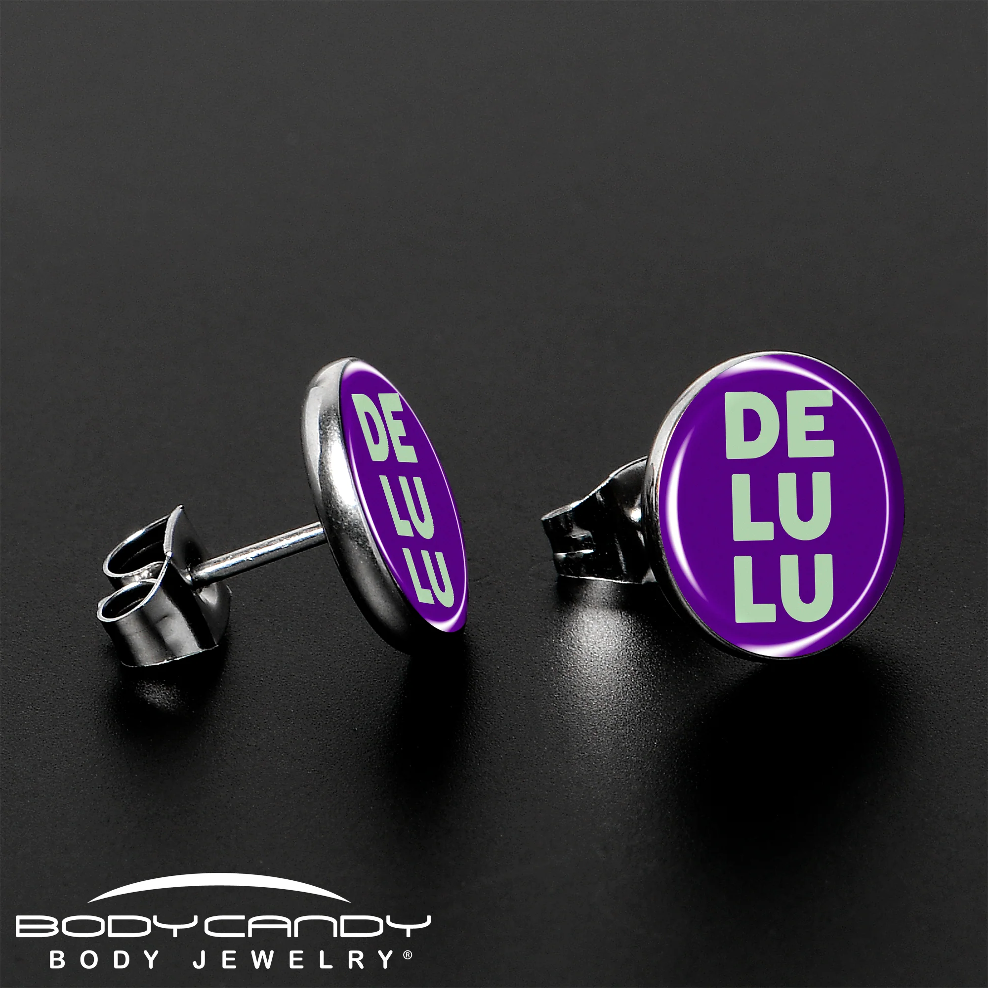 Word DELULU Stud Earrings by Onyx O - Image 3