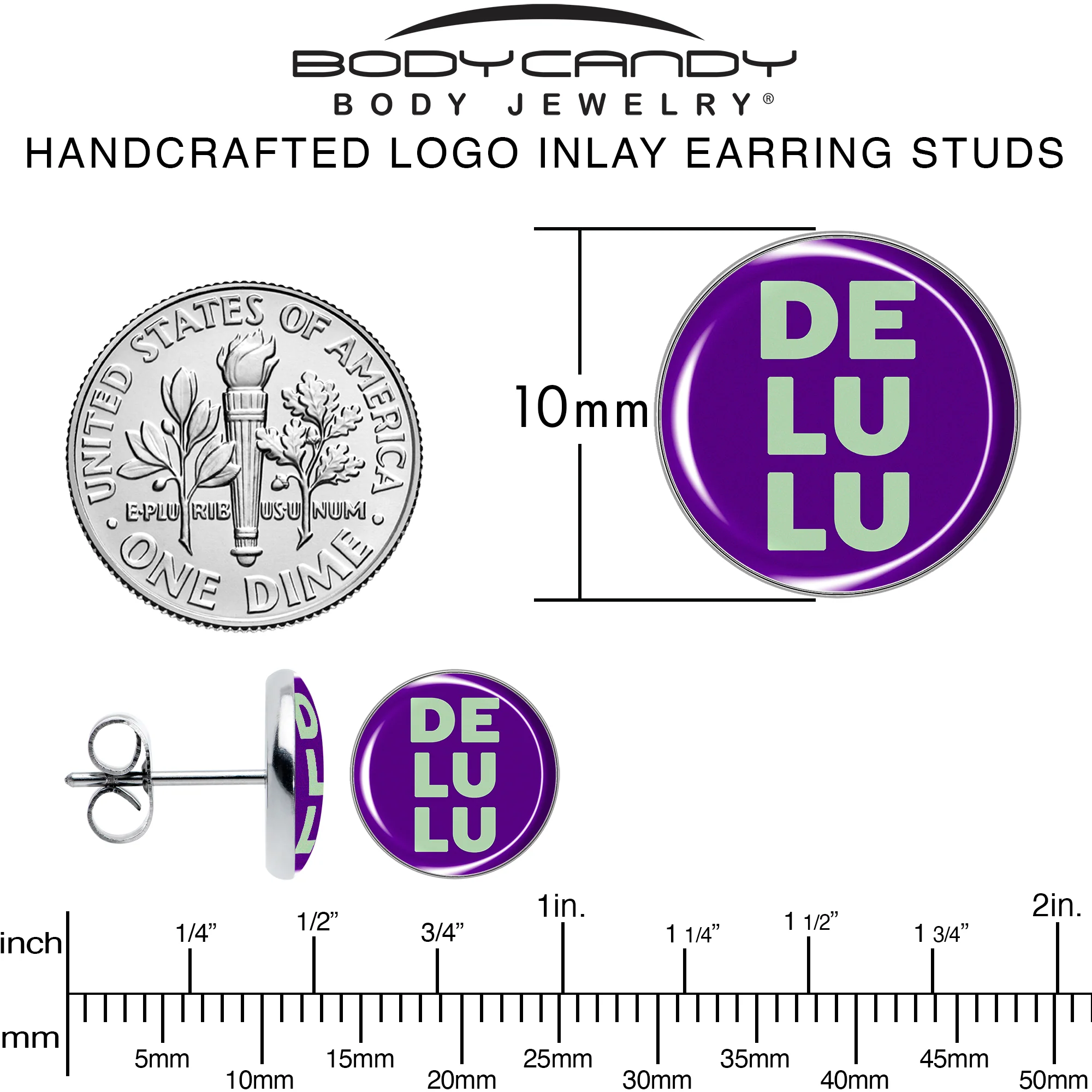 Word DELULU Stud Earrings by Onyx O - Image 6