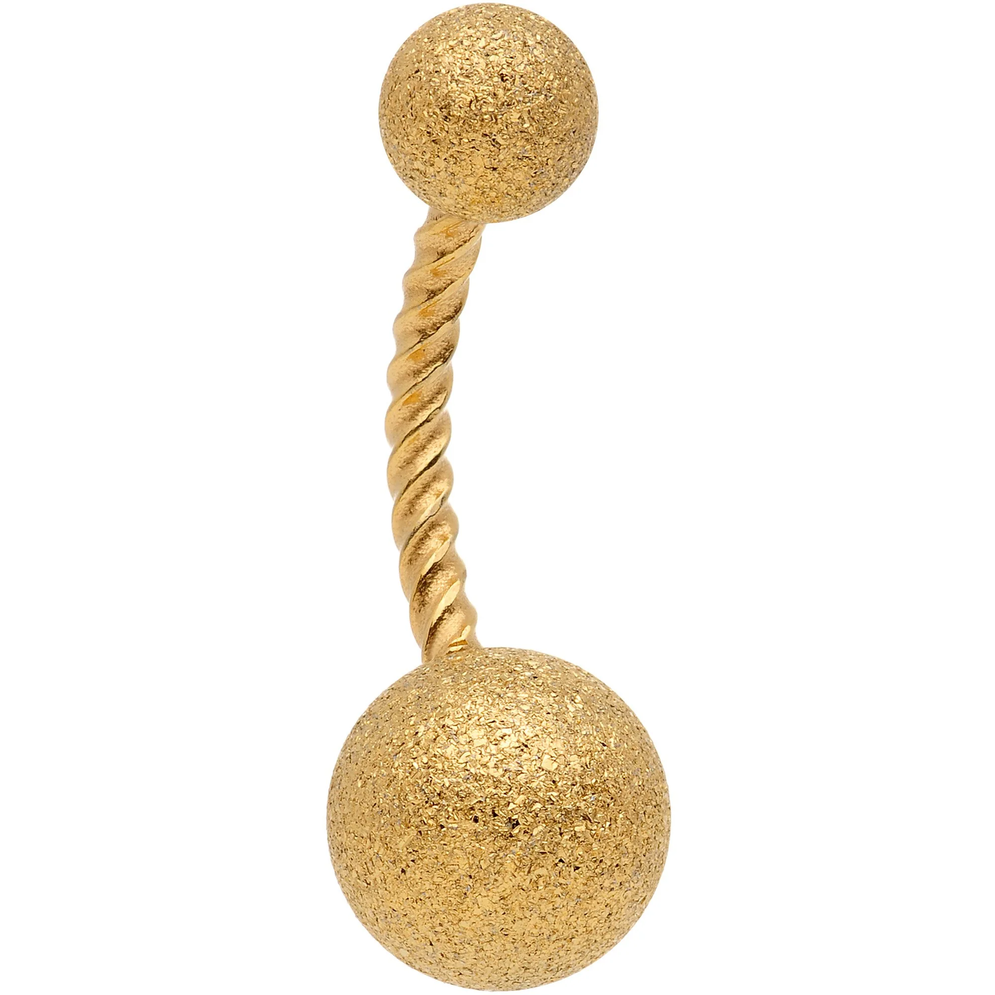 Yellow Anodized Tastefully Twisted Belly Ring