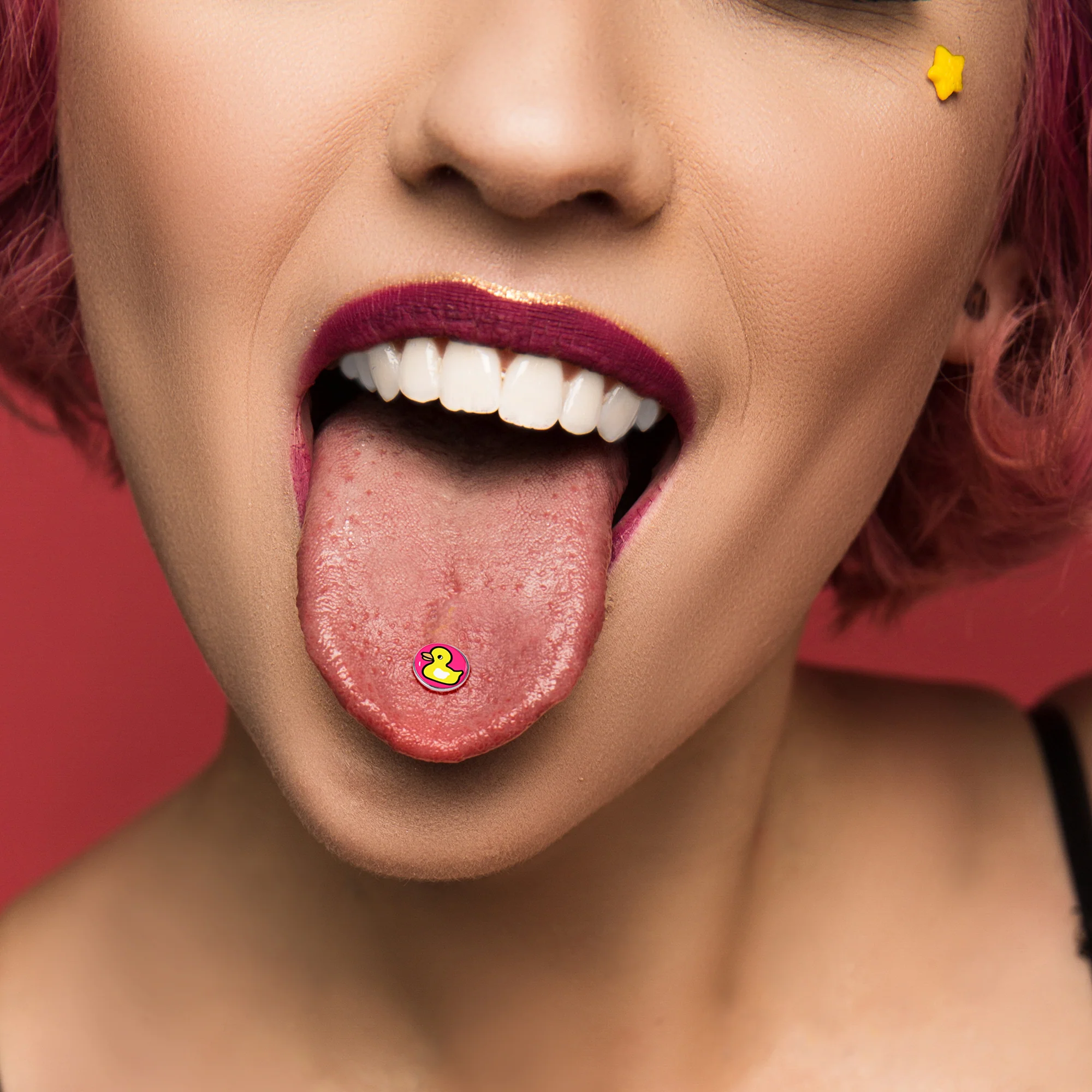 Yellow Ducky Barbell Tongue Ring by Onyx O - Image 6