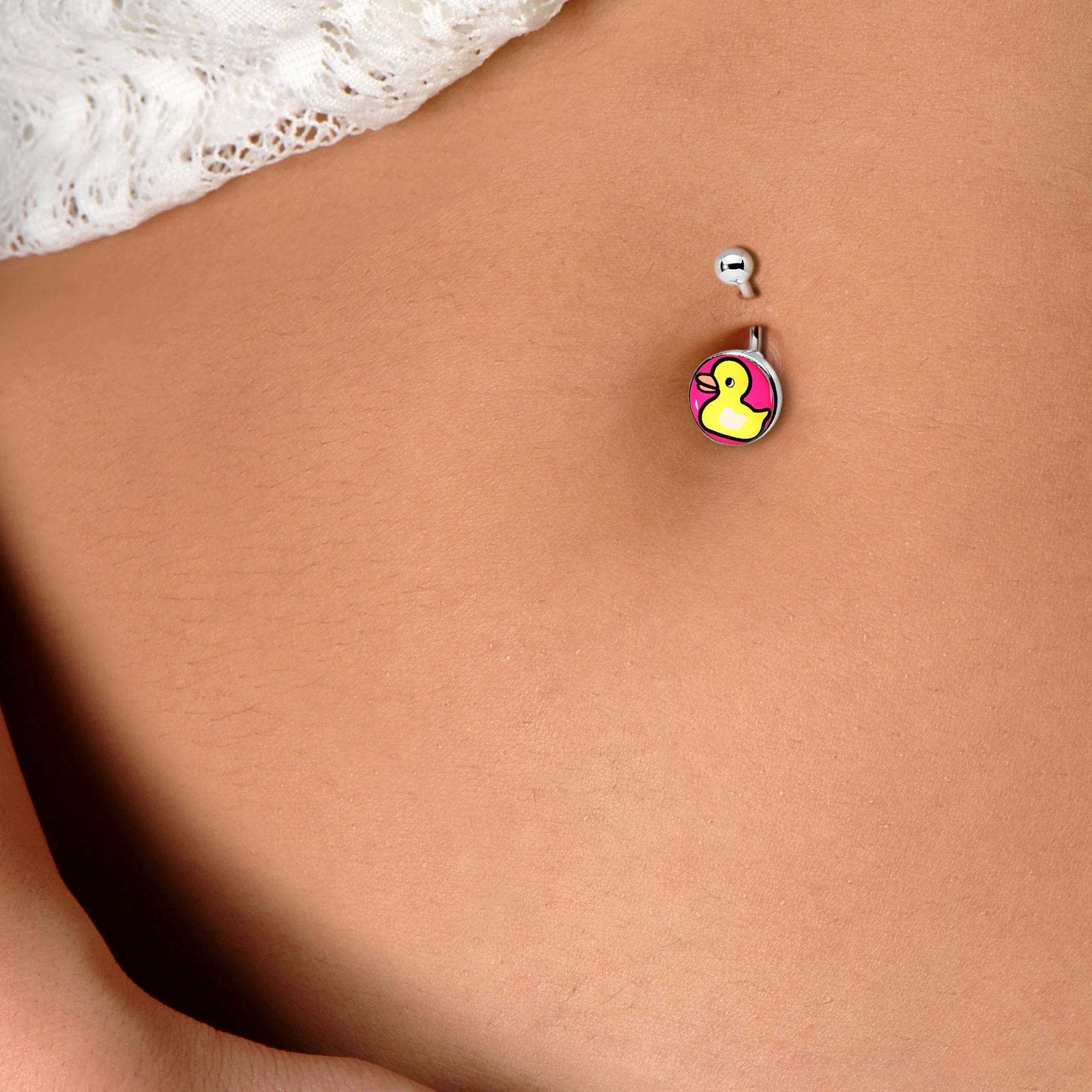 Yellow Ducky Belly Ring by Onyx O - Image 2