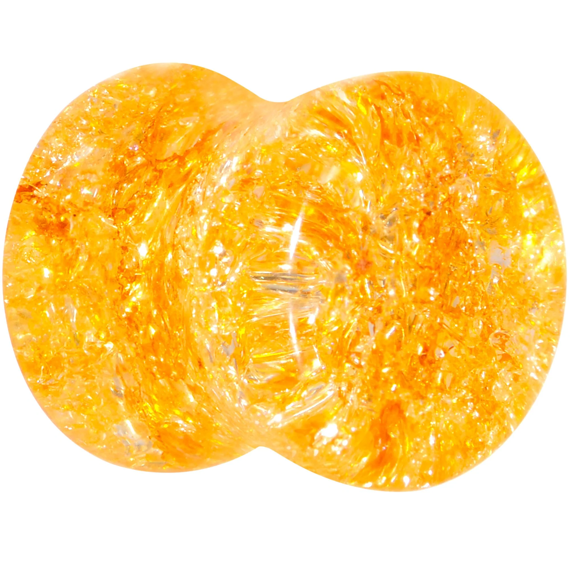 Yellow Shattered Glass Mellow Sunshine Saddle Plug Set 6mm to 16mm - Image 2