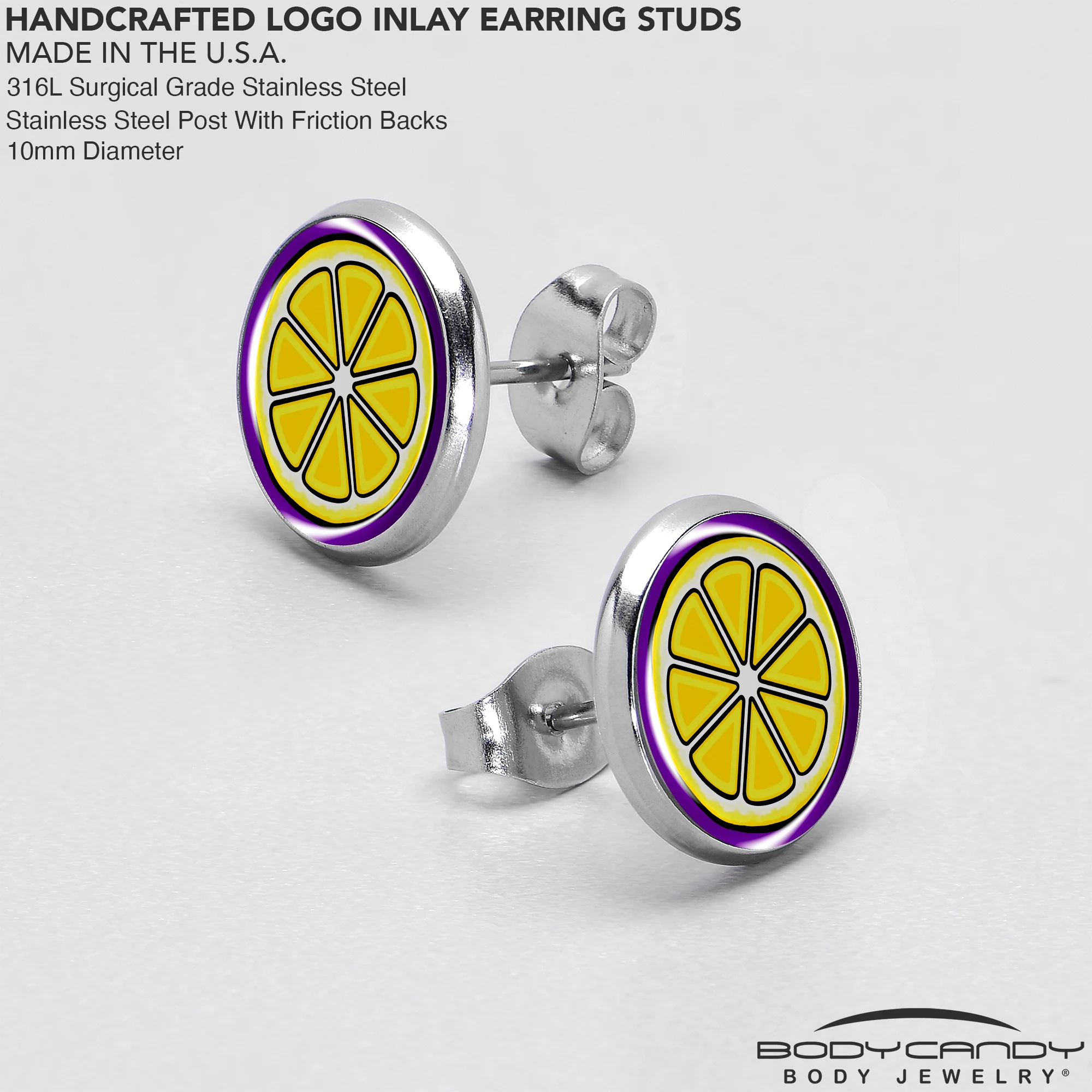 Yellow Slice of Lemon Stud Earrings by Onyx O - Image 7