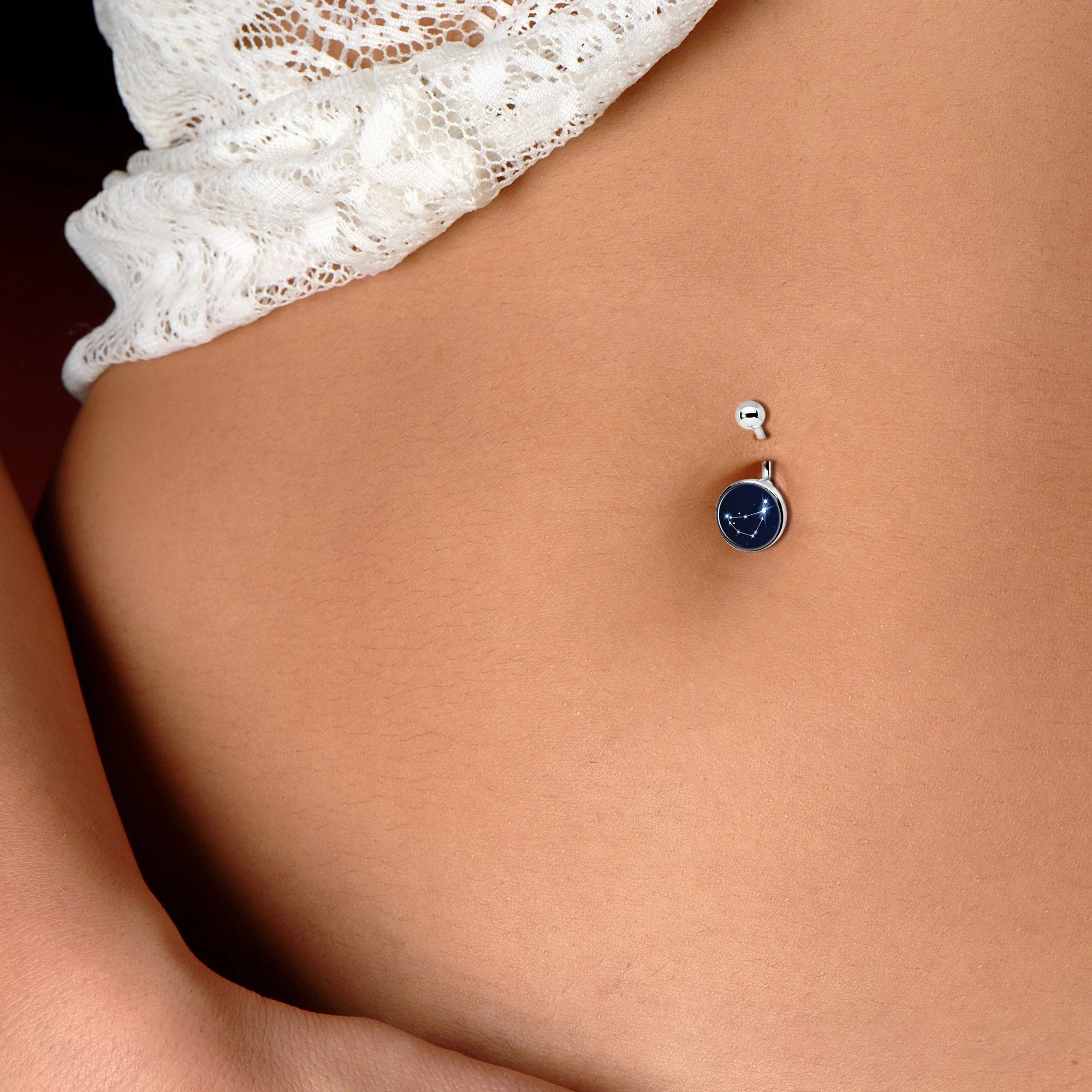 Zodiac Constellation Capricorn Belly Ring - Image 5