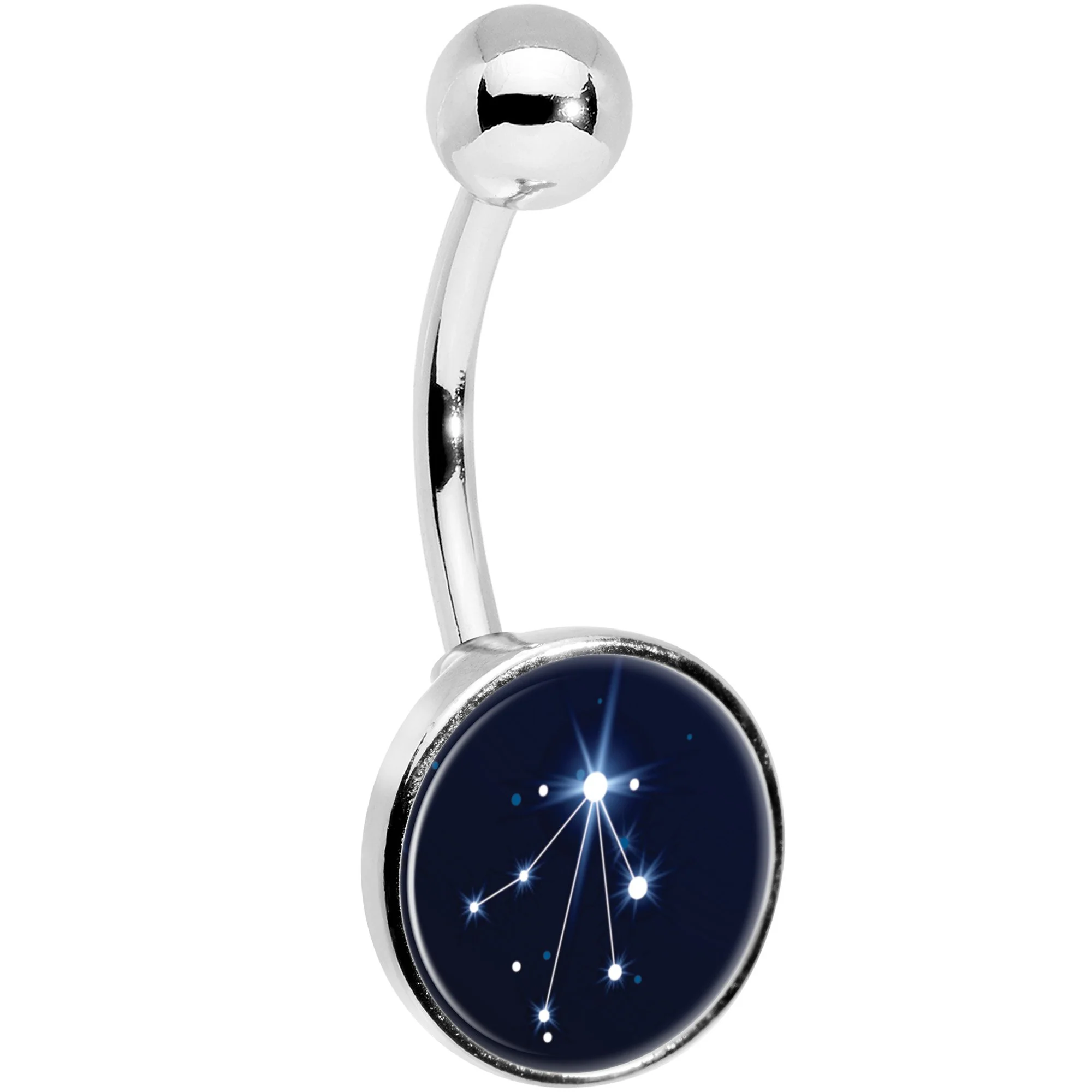 Zodiac Constellation Libra Belly Ring - Image 3