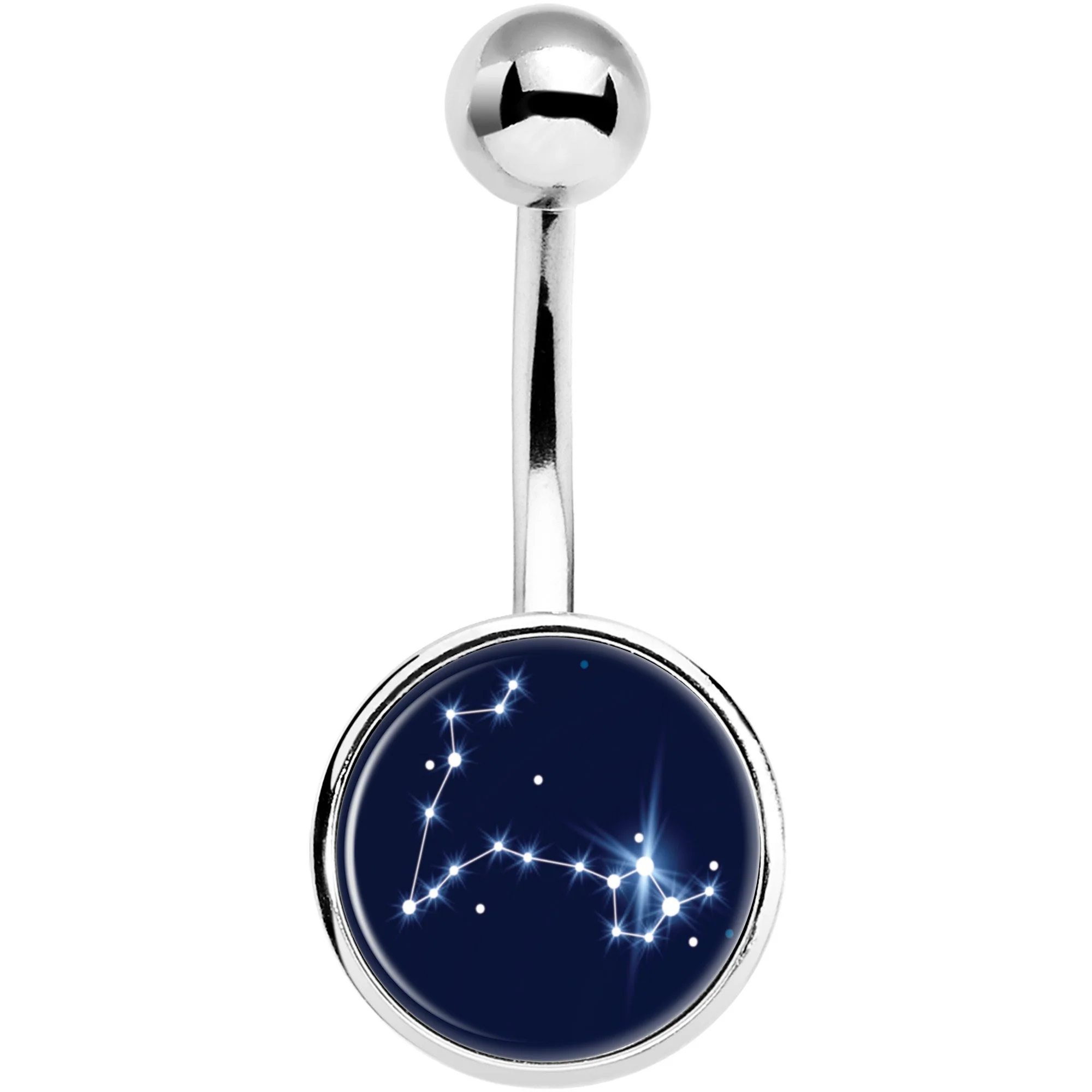 Zodiac Constellation Pisces Belly Ring - Image 2