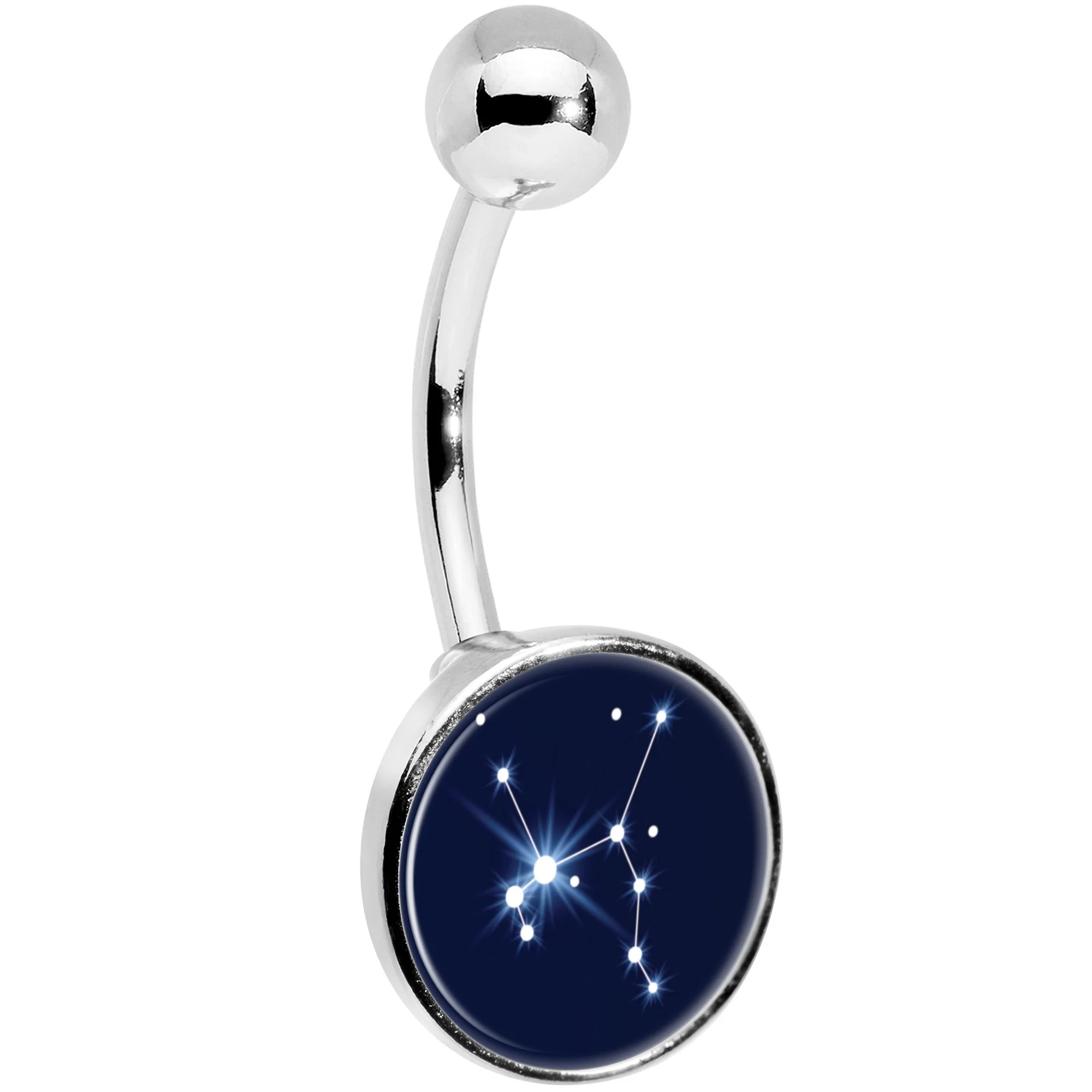 Zodiac Constellation Sagittarius Belly Ring - Image 3