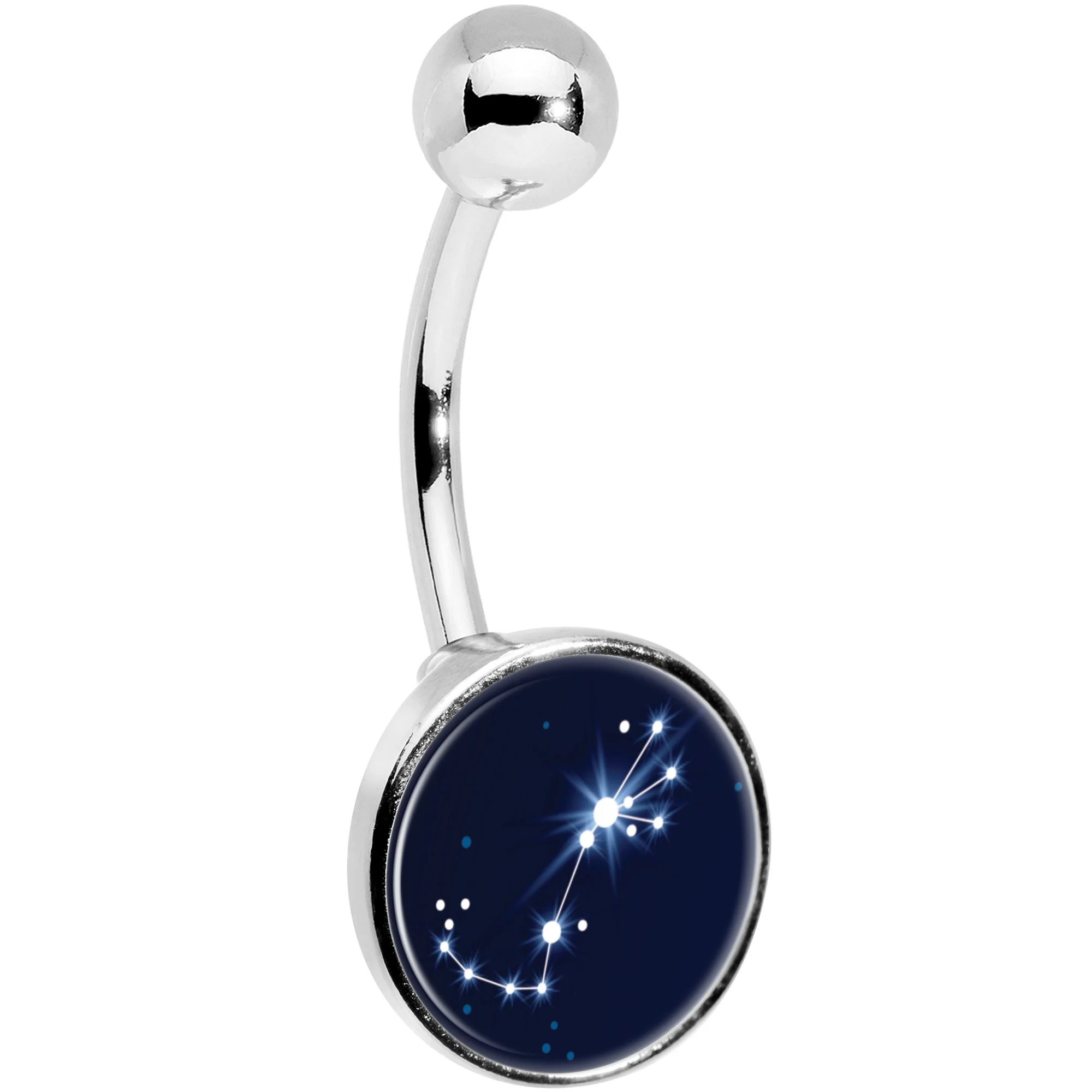 Zodiac Constellation Scorpio Belly Ring - Image 3