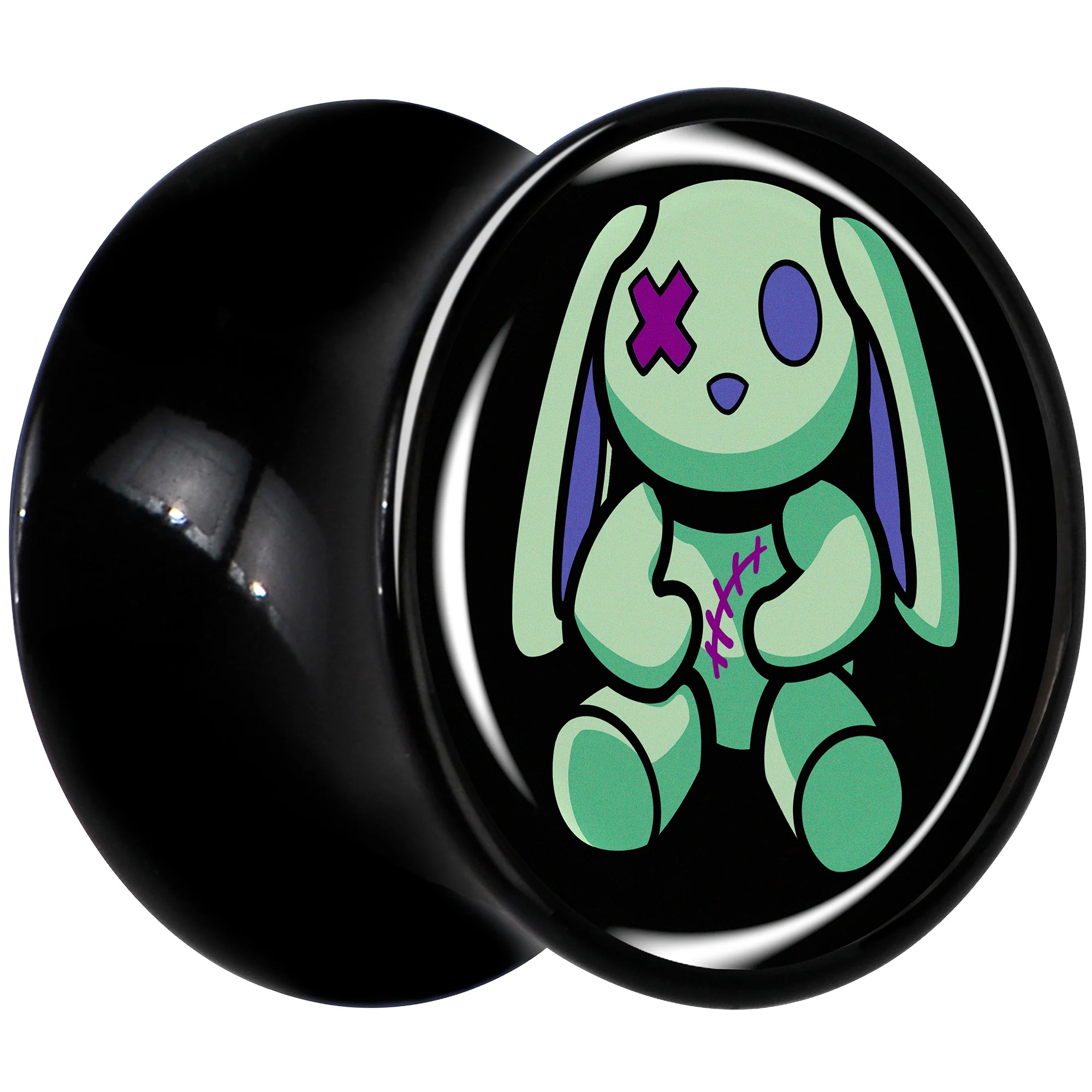 Zombie Bunny Black Acrylic Saddle Plug Set by Onyx O - Image 3