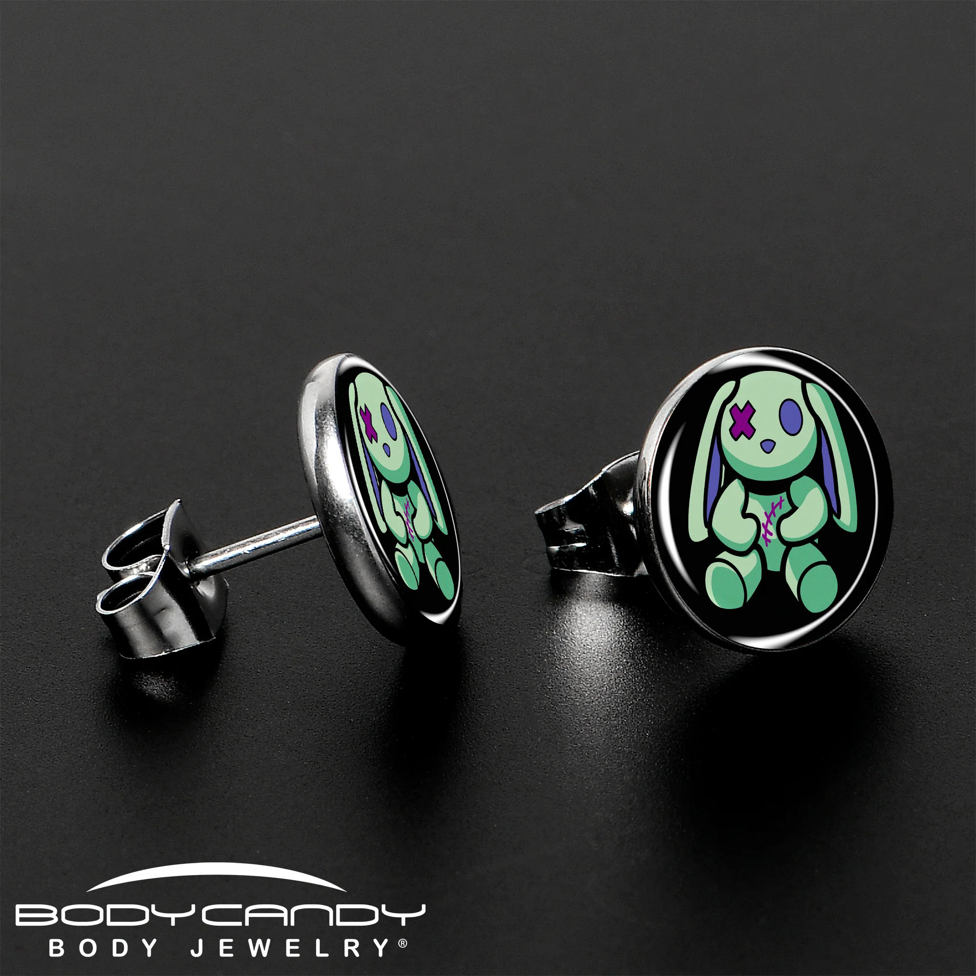 Zombie Bunny Stud Earrings by Onyx O - Image 3