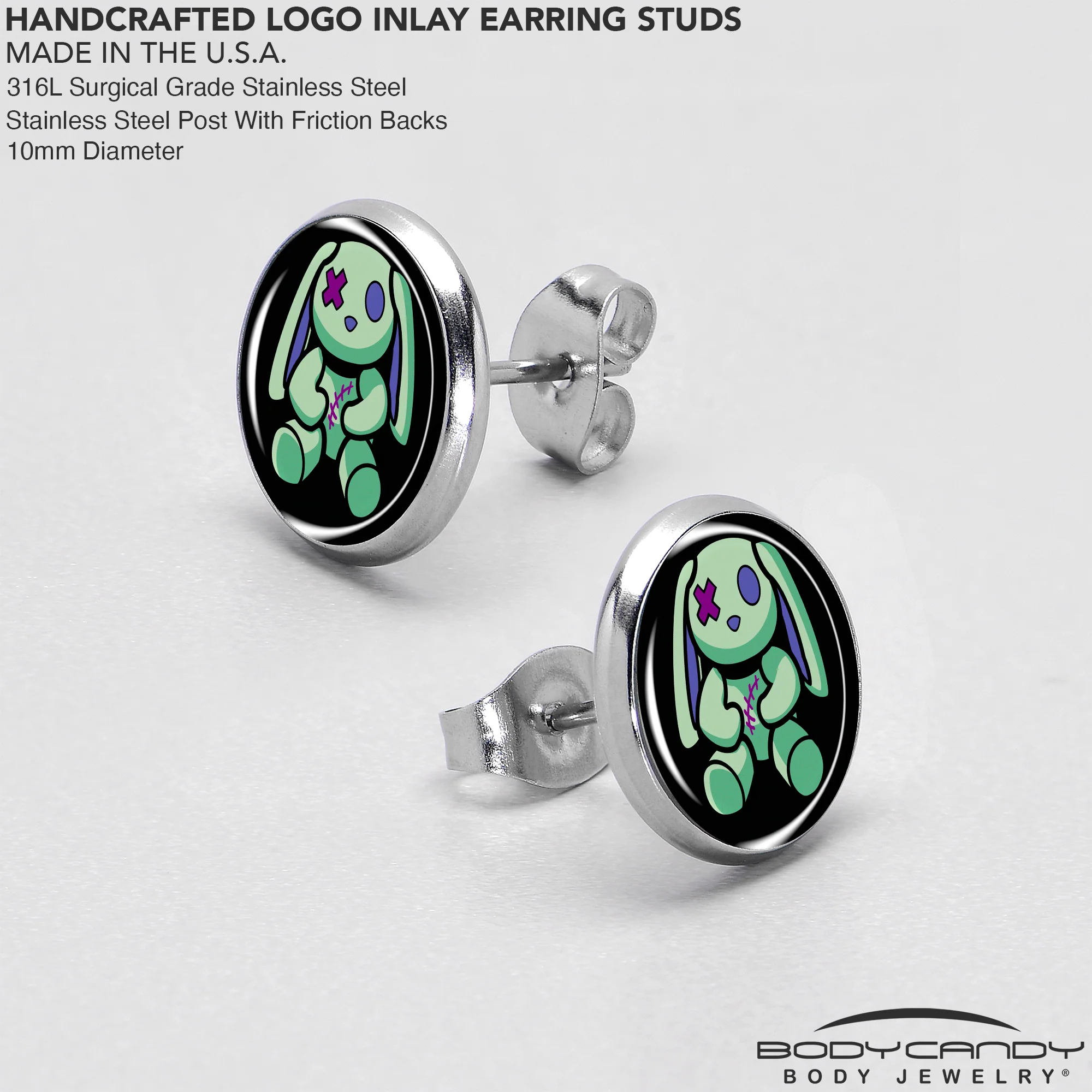 Zombie Bunny Stud Earrings by Onyx O - Image 7